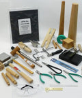 Starter Hands On Metalsmith Tools Kit For Jewelry Making A Solid Bench Tools Set With Ring Mandrel Ring Clamp Bench Pin Wood Ring Clamp And All The Essentials For Apprentice Jewelry Making And Metalworking., bench tools set with wood mallets, pliers, saw frame, ring mandrel and ring clamp