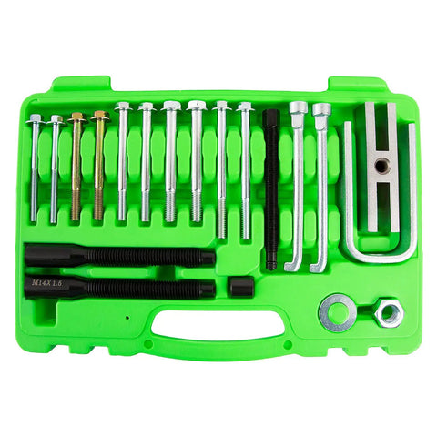 Steering Wheel Puller Set For All Major Cars And Trucks With Lock Plate Remover Includes 5/16 x 18, 5/16 x 24, And 3/8 x 16 Adapters