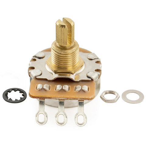 Killer Brass Short Split Shaft Guitar Pots Set with Smooth Audio Linear Taper for Your Strat Tele Precision Jazz Bass Mustang Ibanez
