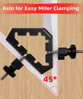 Hella Heavy Duty 45 And 90 Degree Corner Clamps For Woodworking Tools aluminum alloy square measuring 45 degree angle on wood.