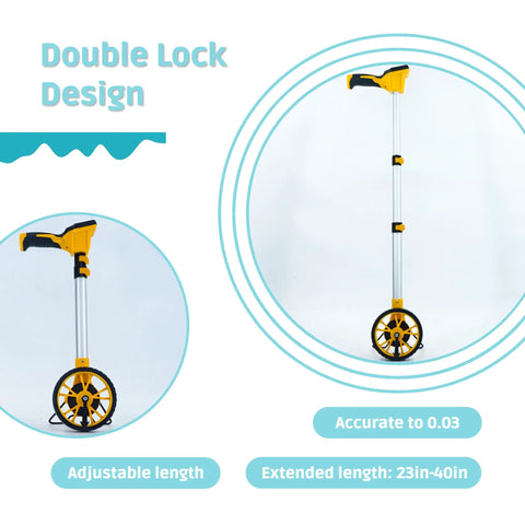 Portable Digital Measuring Wheel With Large Backlit Screen And Smart Memory Storage Delivers Knockout Accuracy In Feet Inches Or Metric For No Sweat Property Surveys And Landscaping