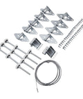 10-Piece Garage Door Hardware Kit With 2-In White Nylon Rollers And Hinges For Quiet, Smooth Operation And Reduced Noise, Durable Nylon Wheels, Nylon-Coated Steel Shaft, Easy Installation, Compatible With Most Residential Doors; rollers, hinges, screws, cable