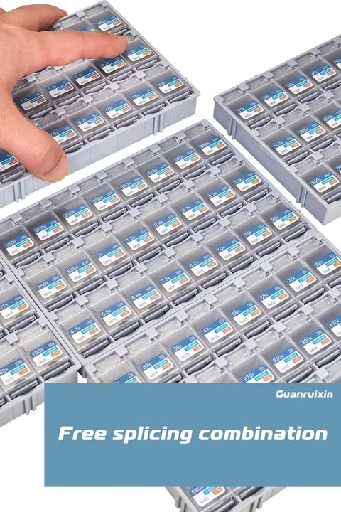 Comprehensive EIA 0805 SMD Chip Resistor Kit For Pros with 72 values, organized in compartmentalized boxes, for prototyping repair projects.