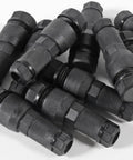 Pile of 20 Pack Low Voltage Waterproof Landscape Light Cable Connectors For 12 To 20 Gauge Wire, black design