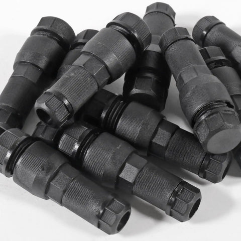 Pile of 20 Pack Low Voltage Waterproof Landscape Light Cable Connectors For 12 To 20 Gauge Wire, black design