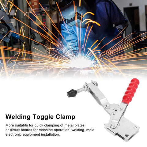 Welding Toggle Clamp Hold Down Bench Clamp With Quick Release Lever For Track System And Metal Fabrication DIY Projects Equipment Installation 749.6 Lb Clamping Force Iron Construction