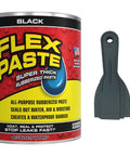 3lb Black Rubberized Paste Sealant For Filling Large Gaps And Cracks With 3 Pack Putty Knife Set 1 Point 5 Inch 2 Inch 3 Inch Durable All Weather Repair Kit shown with can and putty knife