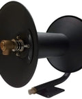 Heavy Duty Pressure Washer Hose Reel for Skid or Wall Mount, 3/8 in x 100 ft Capacity, black reel side view