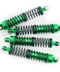 Beefed Up Aluminum Front And Rear Shock Absorber Set For 1/18 RC Cars With Threaded Oil Shocks Suspension Upgrade 4-Pack in green