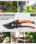 Pruning Shears With Stepless Adjustable Handle For Any Hand Size Beast Mode Garden Clippers With Ultra Sharp SK5 Steel for yard