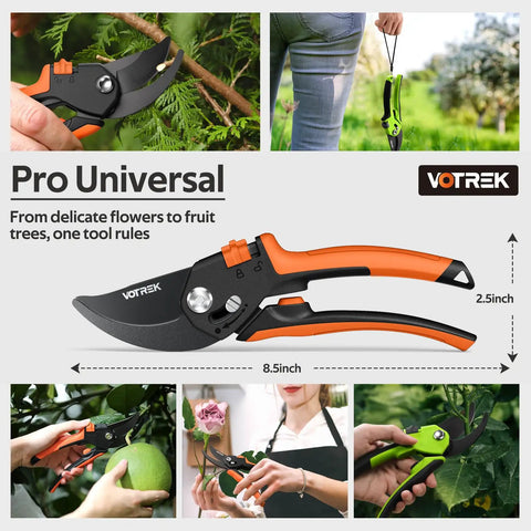Pruning Shears With Stepless Adjustable Handle For Any Hand Size Beast Mode Garden Clippers With Ultra Sharp SK5 Steel for yard
