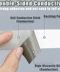 Double-sided waterproof conductive tape with EMI shielding cloth and adhesive for cable shielding, size 2 inch by 65 feet.