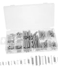 200 Piece Compression And Extension Spring Kit Assorted Steel Springs Heavy Duty Resistant Set Perfect For DIY Repairs Home Fixers Versatile Projects With Storage Case Built Tough! transparent organizer with assorted steel compression and extension springs