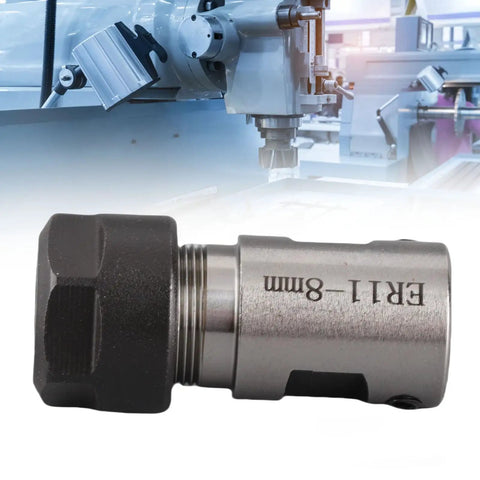 Heavy Duty CNC Milling Holder With Straight Shank Chuck Collet For Deep Hole Processing 8mm ER11-35L Precision Tool Holder front view