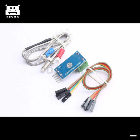 5V MAX6675 K Type Thermocouple Temperature Sensor Module with SPI Serial Output for Arduino and Raspberry Pi, cables included.