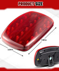 Red LED wireless trailer light with magnetic mount; front view.