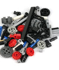 4 Speed Manual Transmission Model Kit For Hands On Learning DIY Gearbox Build Set STEM Engineering Toy With Realistic Gears And Parts For Teens And Adults Gearhead Approved Educational Tech Project, assorted plastic gears and shafts