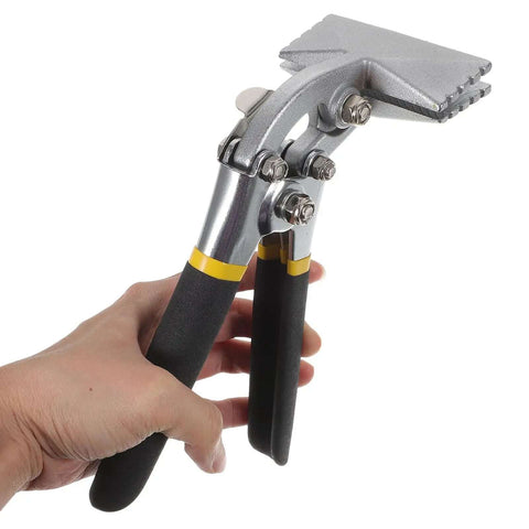 3 Inch Manual Sheet Metal Bender And Straight Jaw Hand Seamer For Metal Folding And Flattening With 75 Millimeter Head Width in use