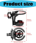 Dimensions of Black Clamp On Handlebar Cup Holder With Lower Tray Drainage Openings And Foldable Storage Friendly Design For Daily Rides