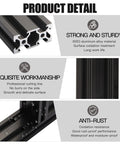 Two Piece Set Of 400mm V Slot 2040 Aluminum Extrusion European Standard Anodized Black Linear Rail product details display