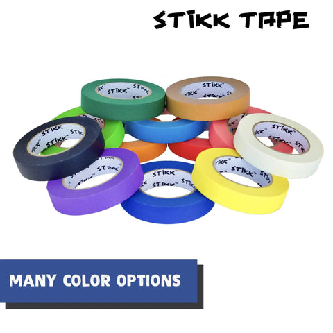 Various color options of painter tapes from Stikk Tape.