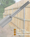 Your Go To T Post Driver For Standard Steel Posts 20cm Length Includes Hammer Drill Attachment And 5 Pit Shank