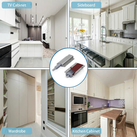 Sturdy Magnetic Push To Open Latch Brings Handle Free Cabinet Hardware With A Darn Slick Touch Release Designed For Kitchen Drawers Closets And Wardrobes Totally Bulletproof Two Pack Kit