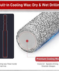 8-Pack Diamond Drill Bits For Ceramic Tiles 2-In-1 Drill And Mill With Built-In Cooling Wax Hex Shank Vacuum Brazed Close-Up
