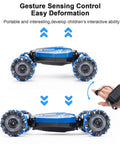 Gesture Sensing RC Stunt Car With 360 Degree Flips And Drifts, 2.4GHz 4WD Remote, Gesture Watch Sensing Up To 10 Meters, lights in action