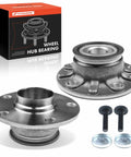 Two Pack Rear Wheel Bearing And Hub Assembly For Audi And Volkswagen Vehicles, Heavy Duty Quality, parts displayed with packaging