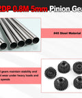 Five #45 steel pinion gears for Beefy Pinion Gear Set For One Eighth And One Tenth RC SCT Buggy Monster Trucks 32P 0.8 Mod 5mm Shaft