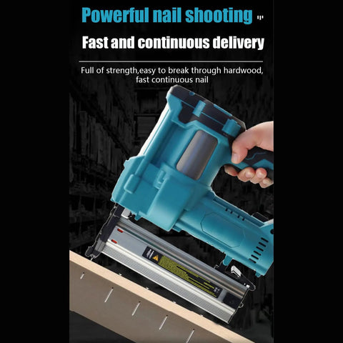 Professional Grade Cordless Electric Brad Nailer And Wire Stapler Kit Featuring A Long Lasting Lithium Ion Battery For Dead Simple Setup And Hella Fast Finishing On All Woodworking Projects