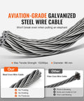 Aviation-grade galvanized steel wire cable with 1520Mpa tensile strength, shown in comparison with fiber core wire cable.