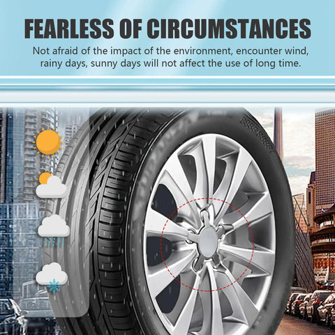 Pack Of 4 Universal Car Wheel Hub Caps 2.36 Inch Outer Diameter 2.2 Inch Inner Diameter Snap In Rim Covers on vehicle wheel.