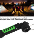 Retractable LED Flashlight With Magnetic Base And Hook Dual Mode Long Throw Beam And Wide COB Camping Light, green design