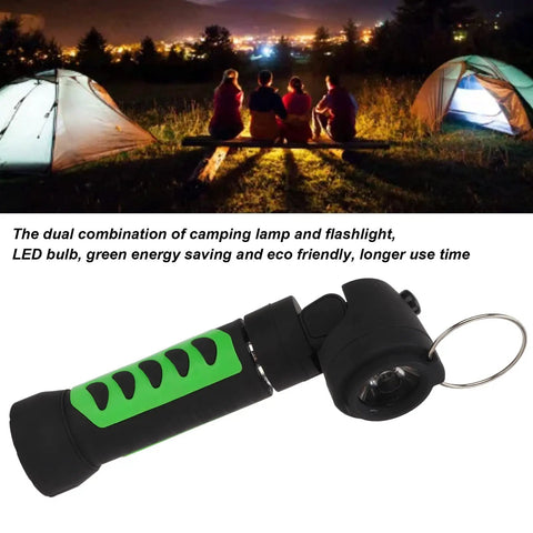 Retractable LED Flashlight With Magnetic Base And Hook Dual Mode Long Throw Beam And Wide COB Camping Light, green design