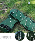 Heavy Duty Lawn Aerator Shoes Kit, 20 metal spikes for quick soil aeration, on grass for healthier lawn care.
