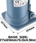 BAOSHISHAN 4-Ton bottle jack, blue hydraulic jack with 127x124mm base.