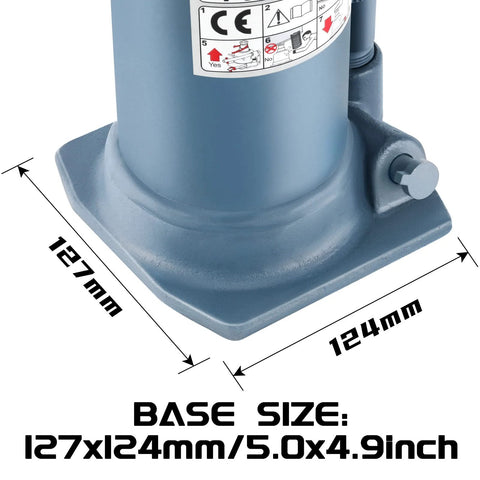 BAOSHISHAN 4-Ton bottle jack, blue hydraulic jack with 127x124mm base.