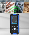 Heavy Duty Metal Detector and Wood Stud Finder, Real Deal Wall Scanner with Backlit Display showing wiring and wood detection features.