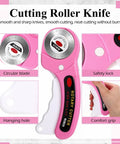 Front view of Rotary Cutter Set 102 Piece 45Mm With 100 Blades And 2 Ergonomic Handles With Safety Lock