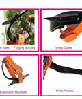 Tree Climbing Spikes With Non Slip Pedals Pro Grade Adjustable Arborist Gear for tree work, trimming, and hunting, forged 45# carbon steel.
