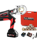 Heavy Duty Cordless Electric Wire Cable Crimping Tool Boasts 60KN Torque And Brushless Muscle Built Like A Tank Includes Dual 18V Packs