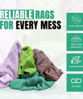 Recycled Color Terry Cloths 50 Lb Box, Super Absorbent Cotton Cleaning Rags For Garage, Shop, Industrial Use And Housekeeping
