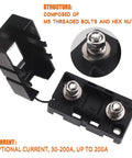 Built Like A Tank 20A AMI Midi Fuse Holder With Bolt On Mounting And Splash Proof Zinc Terminals For Cars Trucks And Rvs Pack Of Two showing M5 threaded bolts and hex nuts.