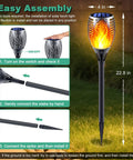 Easy setup guide for Solar Torch Lights With Flickering Flame Realistic Fire Effect For Outdoor Garden And Patio