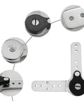 Beefy Heavy Duty Adjustable Angle Hinge With Auto Reset 90 To 180 Degree Mechanism For Sofa Bed Cabinet And Recliner 2 Pack Includes 20 Mounting Screws Durable Steel Construction, 248x51mm steel hinge