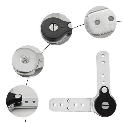 Beefy Heavy Duty Adjustable Angle Hinge With Auto Reset 90 To 180 Degree Mechanism For Sofa Bed Cabinet And Recliner 2 Pack Includes 20 Mounting Screws Durable Steel Construction, 248x51mm steel hinge