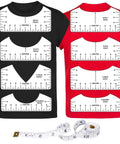 9 Piece T Shirt Alignment Ruler Set For Easy Centering Of Vinyl Designs On Heat Presses Includes Four Size PVC Rulers 10x5 10x4.5 10x3.5 10x2.5 And A 59 Inch Soft Measuring Tape Transparent Front And Back Measurement Guides For Kids Teens And Adults