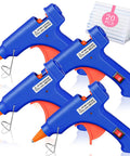 4 Piece Mini Hot Glue Gun Set With 20 Glue Sticks For Kids Projects Low Temp Kid Friendly Easy To Use Drip Proof Nozzle.